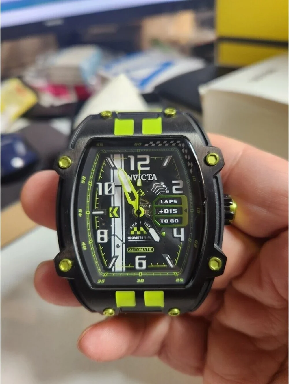 Invicta Men's S1 Rally Silicone Automatic Watch, 48mm Black (44145)